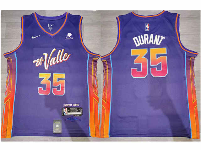 Phoenix Suns #35 Kevin Durant 2023-24 Purple City Edition Swingman Jersey - Click Image to Close
